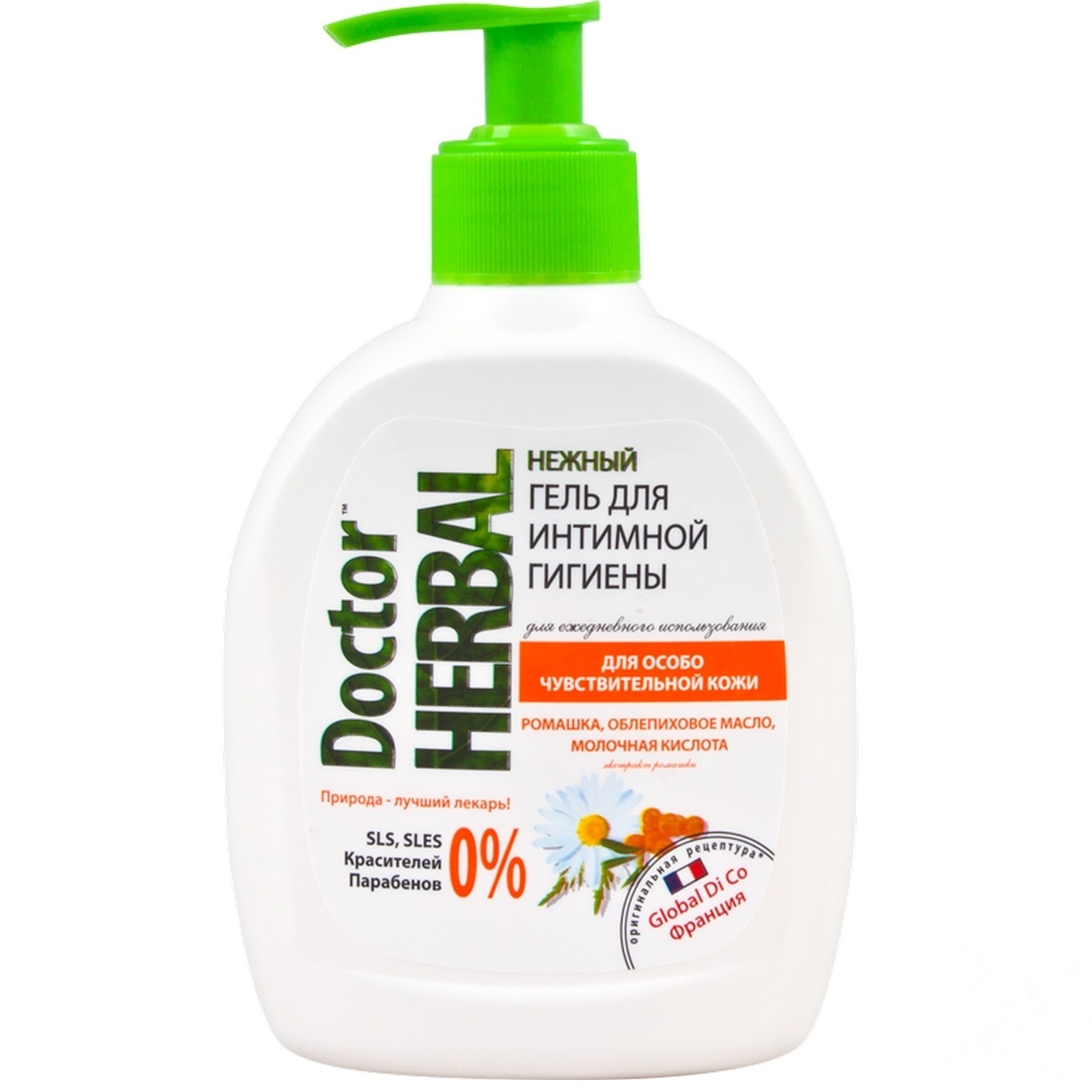 Гель для интимной гигиены Doctor Herbal Ромашка, облепиховое масло и молочная кислота 300мл
Гель для интимной гигиены Doctor Herbal Ромашка, облепиховое масло и молочная кислота 300мл