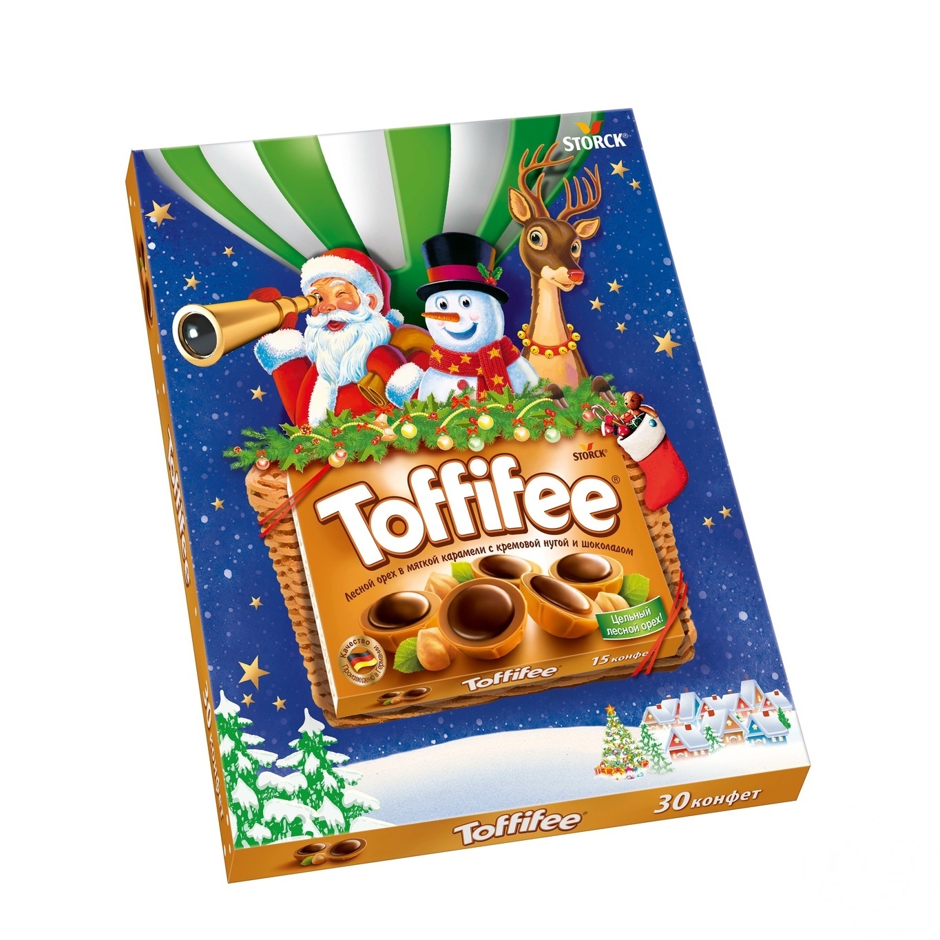 Конфеты Storck Toffifee Новогодние-Рождественские с лесным орехом в мягкой карамели 250г
Конфеты Storck Toffifee Новогодние-Рождественские с лесным орехом в мягкой карамели 250г