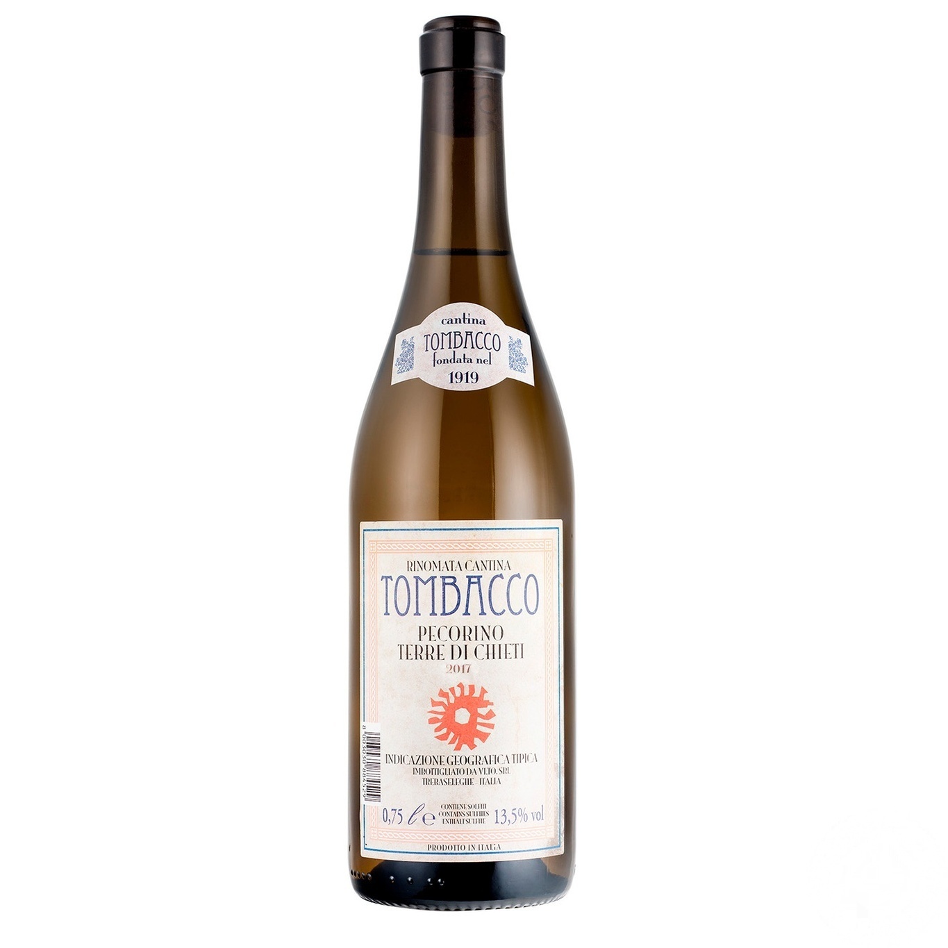 Вино Tombacco Pecorino Terre Di Chieti белое сухое 13,5% 0,75л 
Вино Tombacco Pecorino Terre Di Chieti белое сухое 13,5% 0,75л