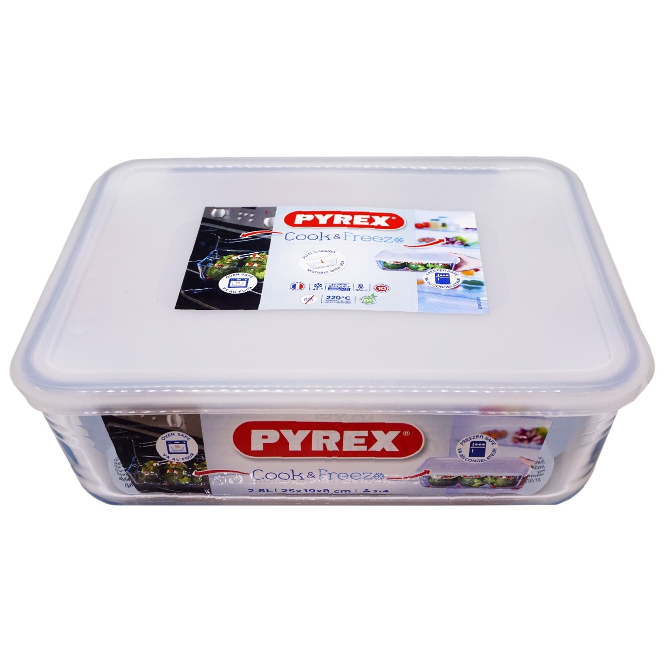 Форма для запекания Pyrex C&S Classic стеклянная прямоугольная с пластиковой крышкой 2,6л
Форма для запекания Pyrex C&S Classic стеклянная прямоугольная с пластиковой крышкой 2,6л
