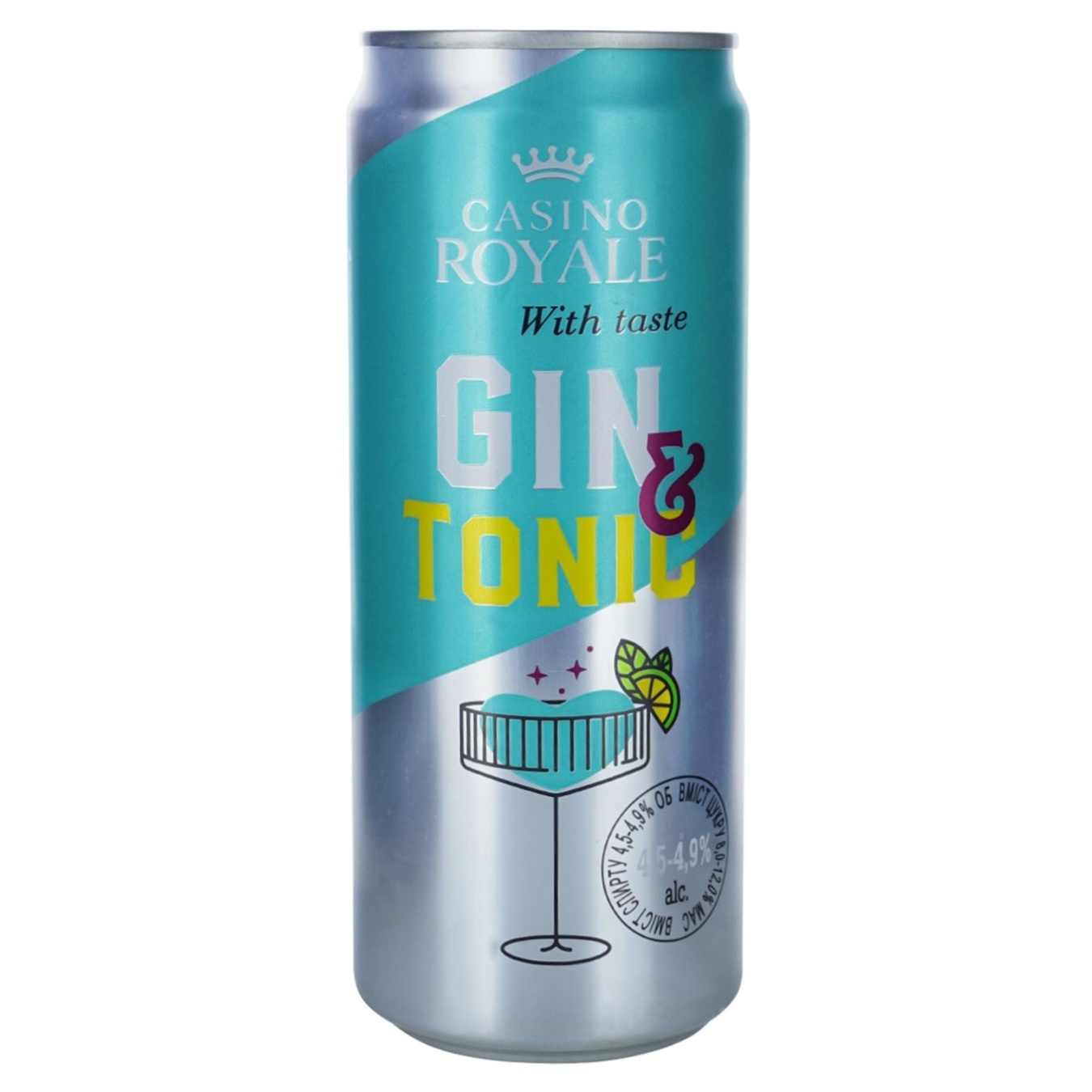 Сидр Casino Royale джин тоник 0,33л
Сидр Casino Royale джин тоник 0,33л
