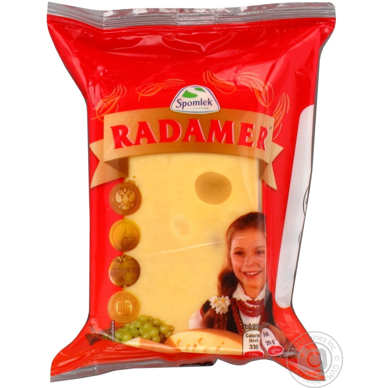 portioned, cheese radamer spomlek portioned 45% 350g poland