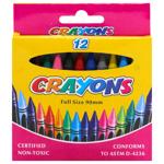 Карандаши восковые Crayons 12 цветов