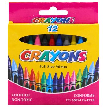 Карандаши восковые Crayons 12 цветов - купить, цены на ULTRAMARKET - фото 1