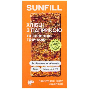 Хлібці Sunfill з паприкою та зеленою гречкою 91г - купити, ціни на WINETIME - фото 3