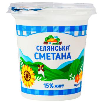 Сметана Селянське 15% 300г - купить, цены на КОСМОС - фото 2