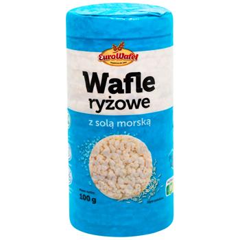 Eurowafel Rice Crispbread with Sea Salt 100g - buy, prices for WINETIME - photo 1