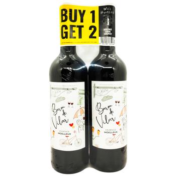 Baron de Vilar Semi-Sweet Red Wine 14% 2x0.75l - buy, prices for Supermarket "Kharkiv" - photo 1