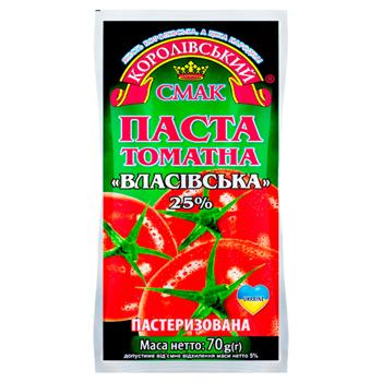 Паста томатная Королівський смак Власовская 25% 70г