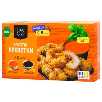 Креветки I Love Chef хрусткі з соусом манго-чилі і азійським заморожені 350г