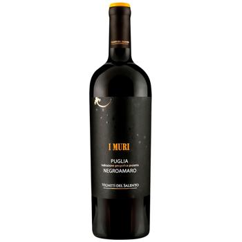 Вино I Muri Negroamaro червоне напівсухе 13% 0,75л - купити, ціни на WINETIME - фото 1