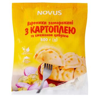 Вареники Novus с картофелем и жареным луком 800г - купить, цены на NOVUS - фото 1