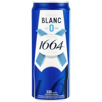 Пиво Kronenbourg 1664 Blanc безалкогольное 0,33л - купить, цены на Auchan - фото 1