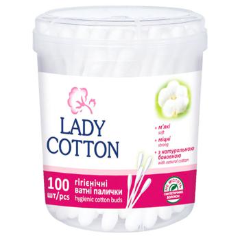 Lady Cotton cotton swabs 100pcs - buy, prices for Auchan - photo 1