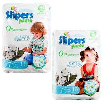 Подгузники-трусики Slipers Junior 7 XXX 17кг + 16шт