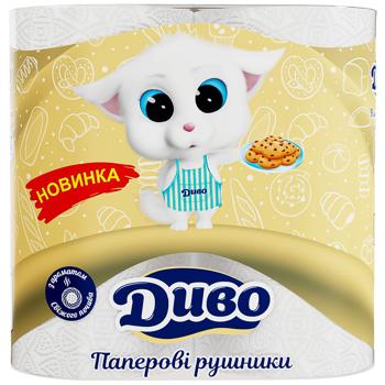 Divo Aroma Cookies 2-ply White Paper Towels 2pcs - buy, prices for Ideal - photo 1