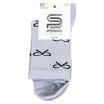 Носки Premier Socks женские высокие Мелкие бантики р.23-25 серый