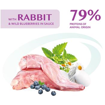 Optimeal Wet Food with Rabbit and Blueberries for Dogs of All Breeds 100g - buy, prices for MasterZoo - photo 2
