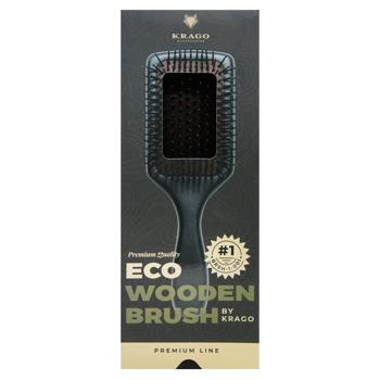 Krago Wooden Massage Hair Brush Black - buy, prices for - photo 2