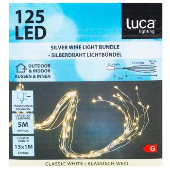 Гірлянда Luca Lighting Пучок світлодіодна срібна 125 LED 1м біле світло - купити, ціни на - фото 3