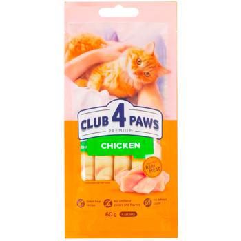 Лакомство кремовое Club 4 Paws курица 4х15г - купить, цены на Cупермаркет "Харьков" - фото 1