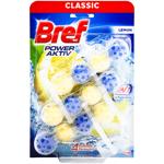 Блок для унітазу Bref Power Aktiv Лимонна свіжість 50г*3шт