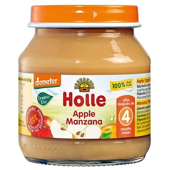 Holle Apple 100% Puree from 4 Months 125g - buy, prices for MegaMarket - photo 1