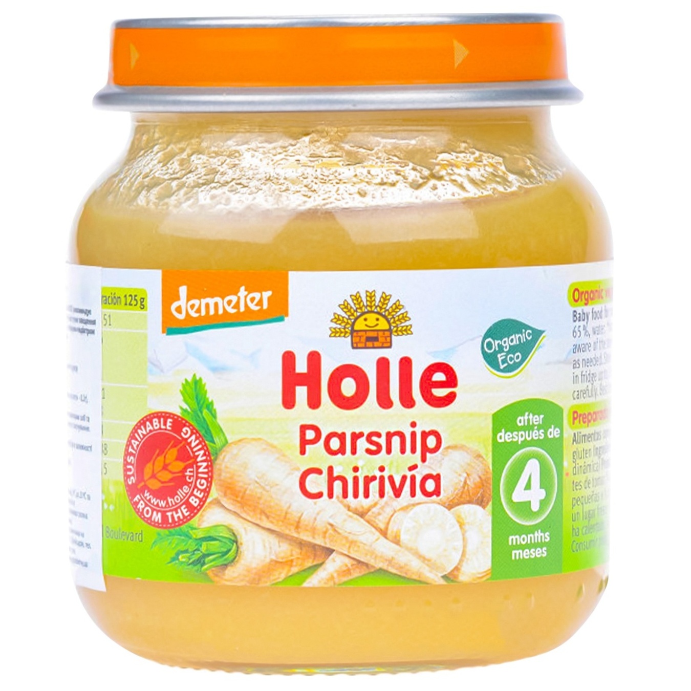 

Пюре Holle пастернак с 4 месяцев 125г