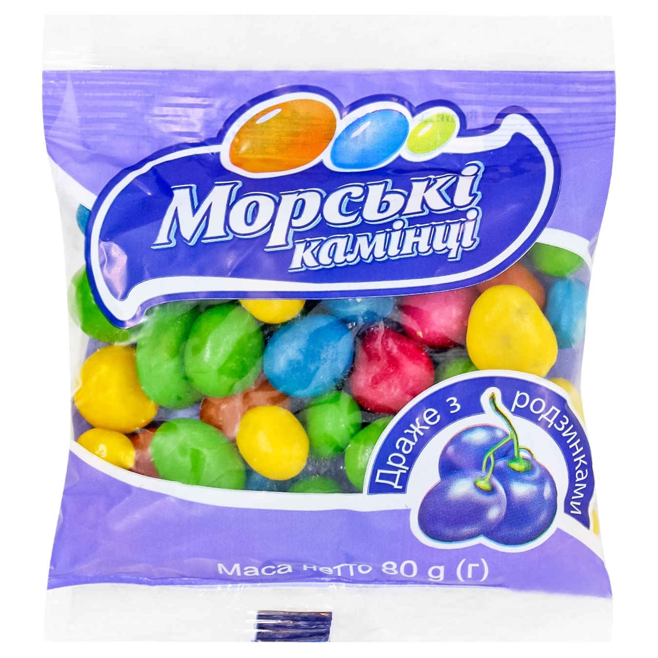 

Драже Malbi морские камешки с изюмом 80г