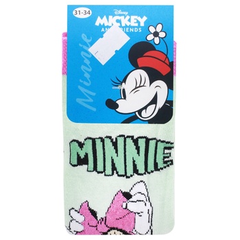 Носки детские Disney Minnie Mouse р.31-34 розово-бирюзовый - купить, цены на - фото 1