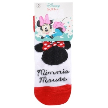 Шкарпетки дитячі Disney Minnie Mouse р.16-18 біло-червоний - купити, ціни на - фото 1