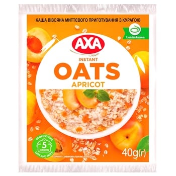 АХА With Dried Apricots Quick-Cooking Oatmeal Porridge 40g - buy, prices for METRO - photo 1