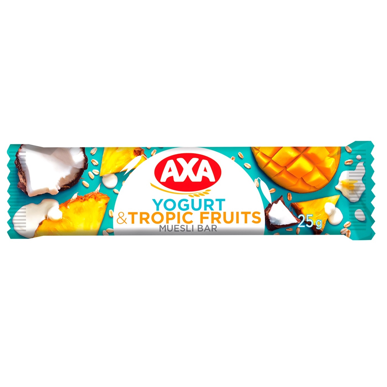 

Батончик злаковый AXA со вкусом йогурта и с тропическими фруктами 25г