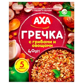 Каша гречана AXA з грибами і овочами швидкого приготування 40г - купити, ціни на Auchan - фото 1