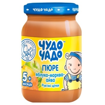 Chudo-Chado apple-carrot-quince puree for children from 5 months 170g - buy, prices for Auchan - photo 1