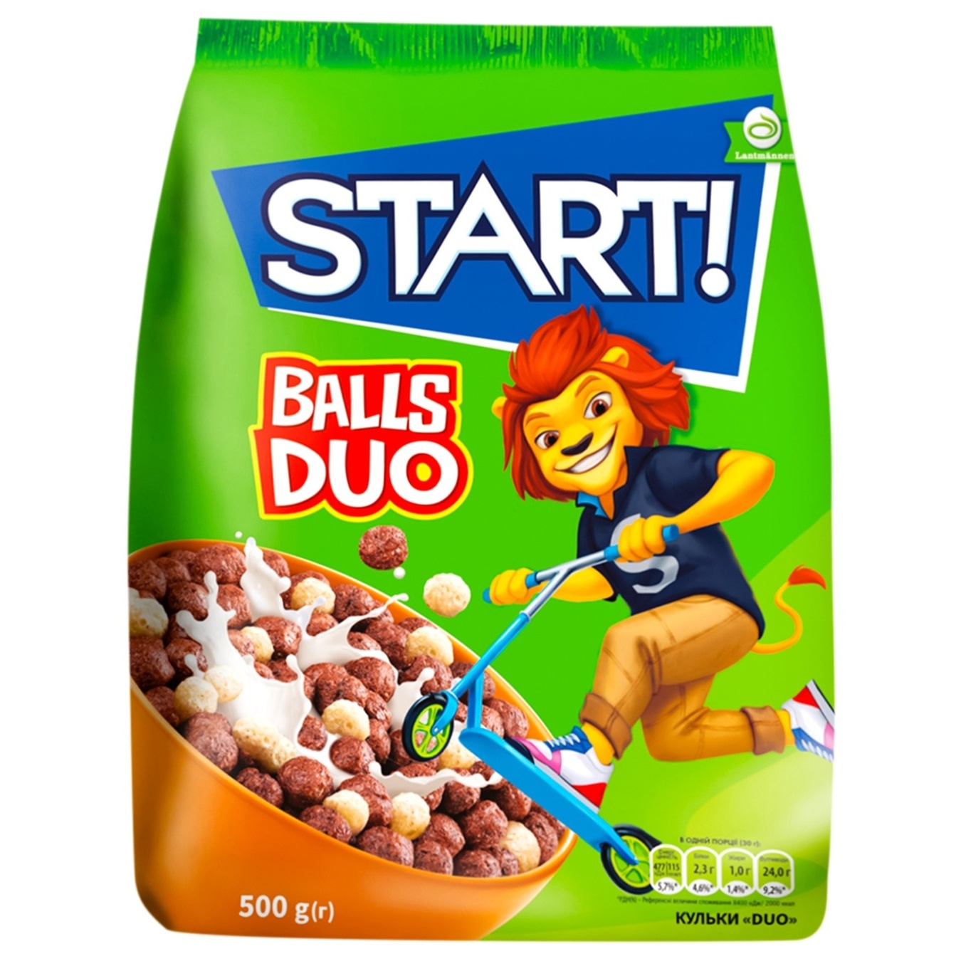 

Готовый завтрак Start! Шарики Duo зерновой 500г