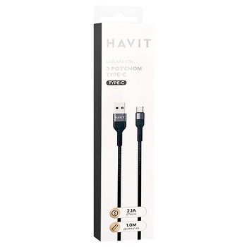 Кабель Havit Type-C USB 1м HV-CB623C - купити, ціни на КОСМОС - фото 1