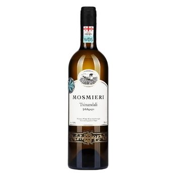 Вино Mosmieri Tsinandali белое сухое 13,5% 0,75л - купить, цены на WINETIME - фото 1