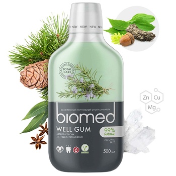 Ополаскиватель Biomed Well Gum комплексный для ротовой полости 0,5л - купить, цены на Auchan - фото 2