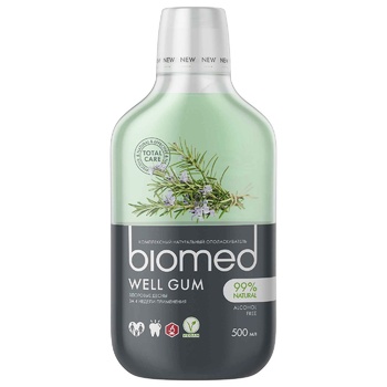 Ополіскувач Biomed Well Gum комплексний для ротової порожнини 0,5л - купити, ціни на NOVUS - фото 1