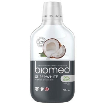 BioMed Super White Bacterial And Caries Protection Oral Rinse Aid 500ml - buy, prices for NOVUS - photo 1