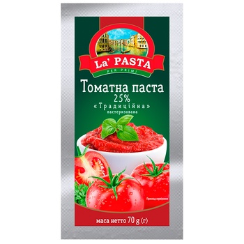 Томатна паста La Pasta Per Primi традиційна 25% 70г - купити, ціни на ULTRAMARKET - фото 1