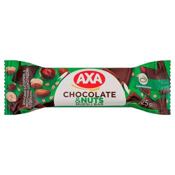 Axa Cereal Bar with Milk Chocolate and Nuts 25g