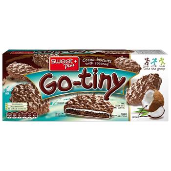 Печенье Sweet Plus Go-Tiny с молочным кремом и кокосовой стружкой 130г - купить, цены на Таврия В - фото 1