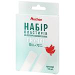 Auchan Set of Flexible Plasters on Polyurethane Base 15pcs