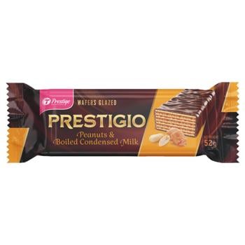 Prestige Prestigio Glazed Wafers with Peanuts & Boiled Condensed Milk 52g