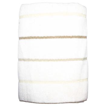 Рушник Biltex Жаккард молочний 70х140см - купити, ціни на METRO - фото 1