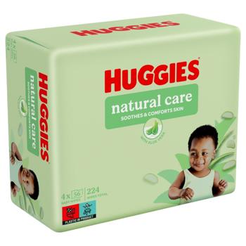Серветки вологі Huggies Natural Care 4*56шт