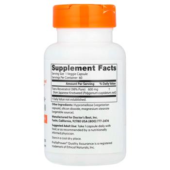 Resveratrol Doctor's best 60pcs Usa - buy, prices for Biotus - photo 2