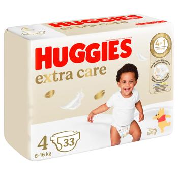 Підгузки Huggies Extra Care 4 8-16кг 33шт - купити, ціни на - фото 2